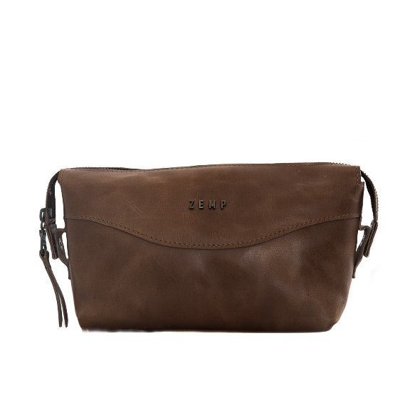 Zemp Bravo Toiletry Bag | Waxy Brown - KaryKase