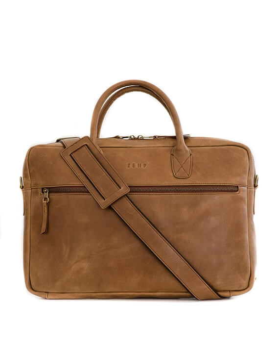 Zemp Milky Way 15″ Laptop Bag | Waxy Tan - KaryKase