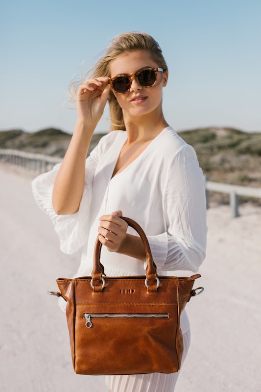 Zemp Paris Grab Handbag | Waxy Tan - KaryKase