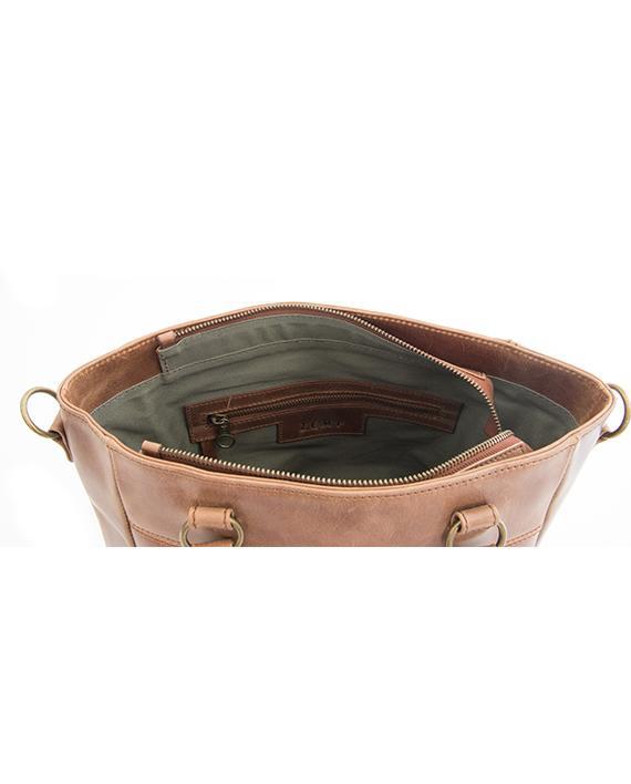 Zemp Paris Grab Handbag | Waxy Tan - KaryKase