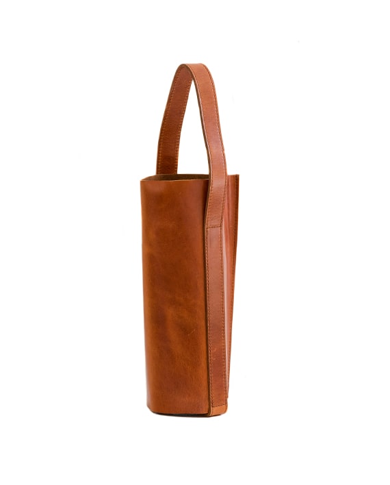 Zemp Picnic 1 Leather Wine Carrier | Chestnut - KaryKase