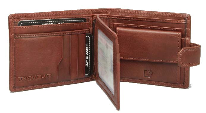 Johnny Black Bavaria Mini 10CC Leather Wallet - RFID | Brown - KaryKase