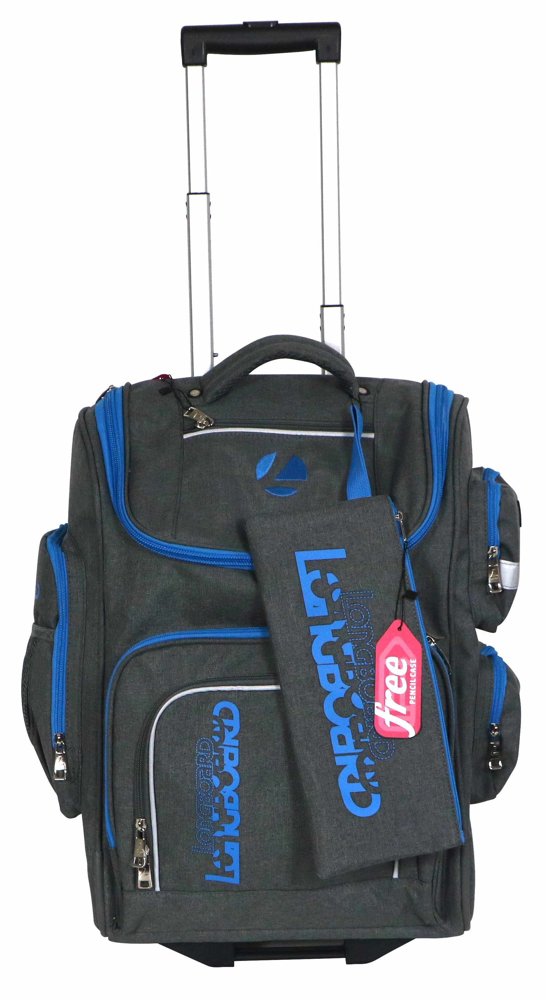 Tosca Longboard Cruiser School Trolley Backpack | Grey - KaryKase