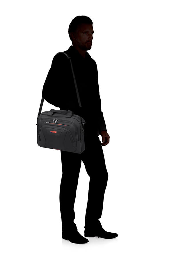 American Tourister AT Work 13.3"-14.1" Laptop Bag | Black/Orange - KaryKase