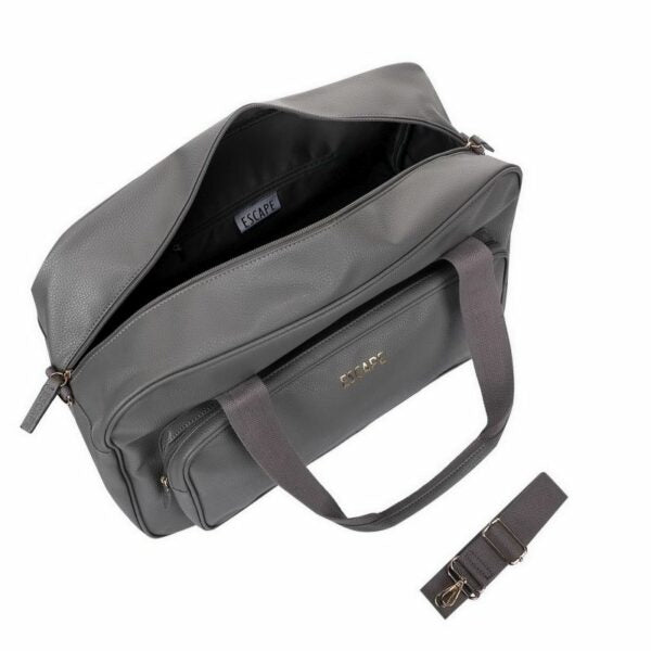 Escape Imitation Leather Carry-All Weekender Bag | Dark Grey - KaryKase
