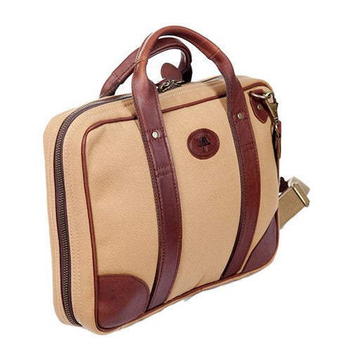 Melvill & Moon Leather Single Sleeve Laptop Bag | Khaki - KaryKase