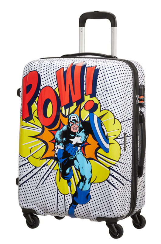 American Tourister Marvel Legends 65cm Spinner | Captain America Pop Art - KaryKase