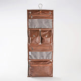 Thandana Roll Up Leather Toiletry Bag With Hook - KaryKase