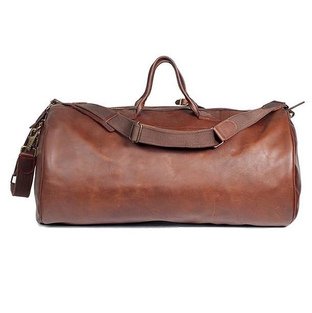 Melvill & Moon Leather Short Safari Duffel Bag | Brown - KaryKase