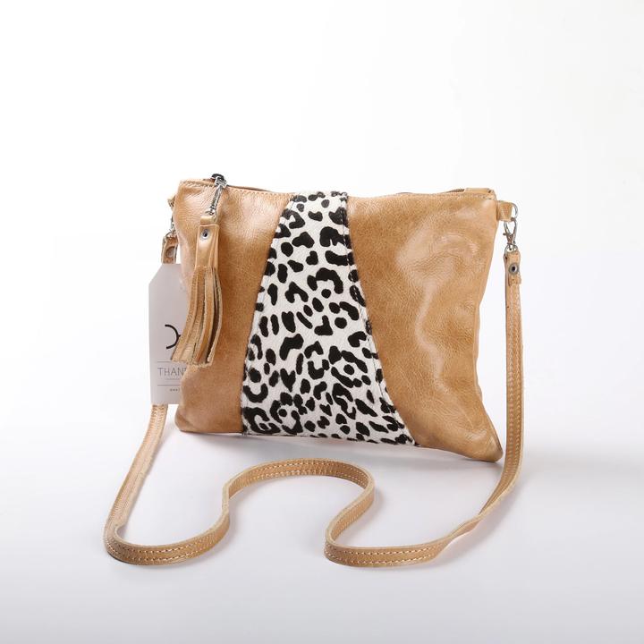 Thandana Crossover Animal Print Leather Handbag - KaryKase