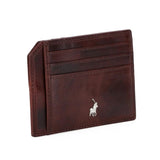 Polo Etosha Leather Credit Card Wallet With Top Pocket | Brown - KaryKase