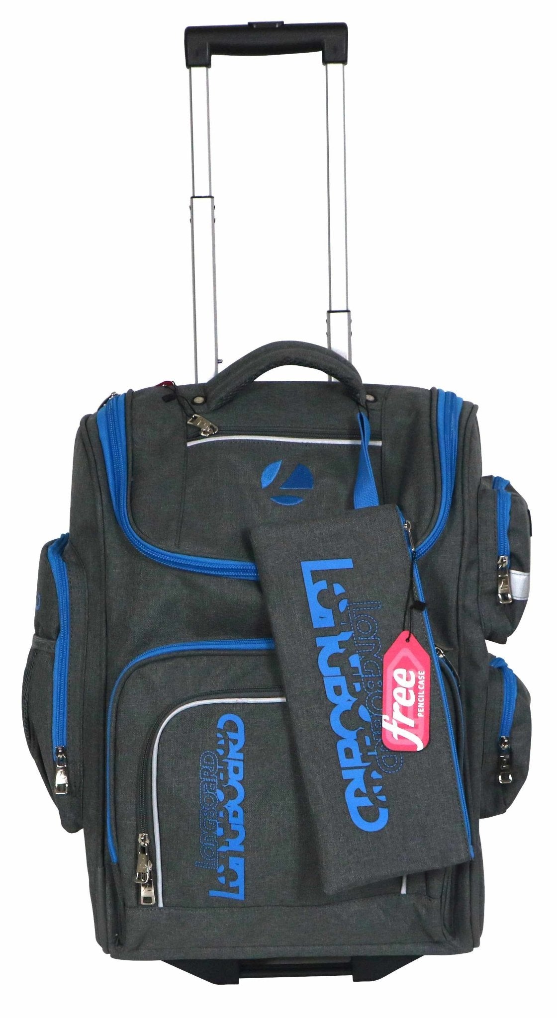 Tosca Longboard Cruiser School Trolley Backpack | Grey - KaryKase