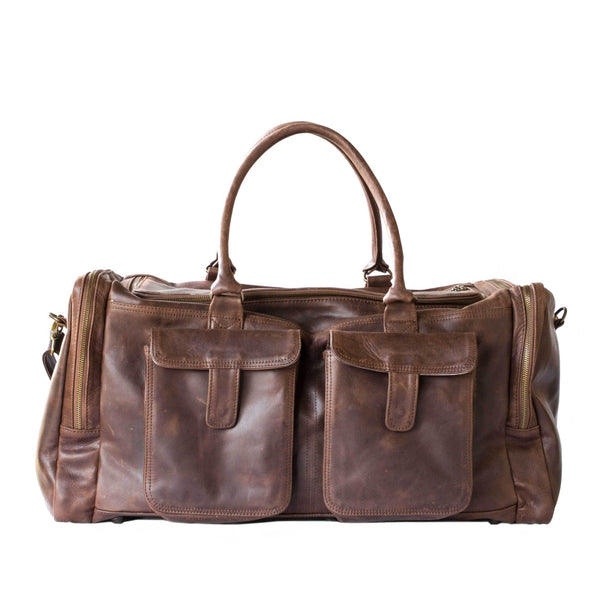 Mally Philip Leather Travel Duffel Bag | Brown - KaryKase