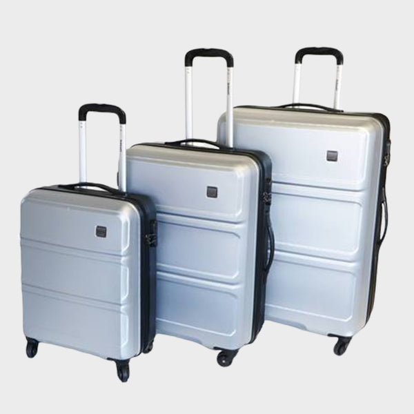 Tosca Elegant Vibe 3 Piece Luggage Trolley Set | Silver/Black - KaryKase